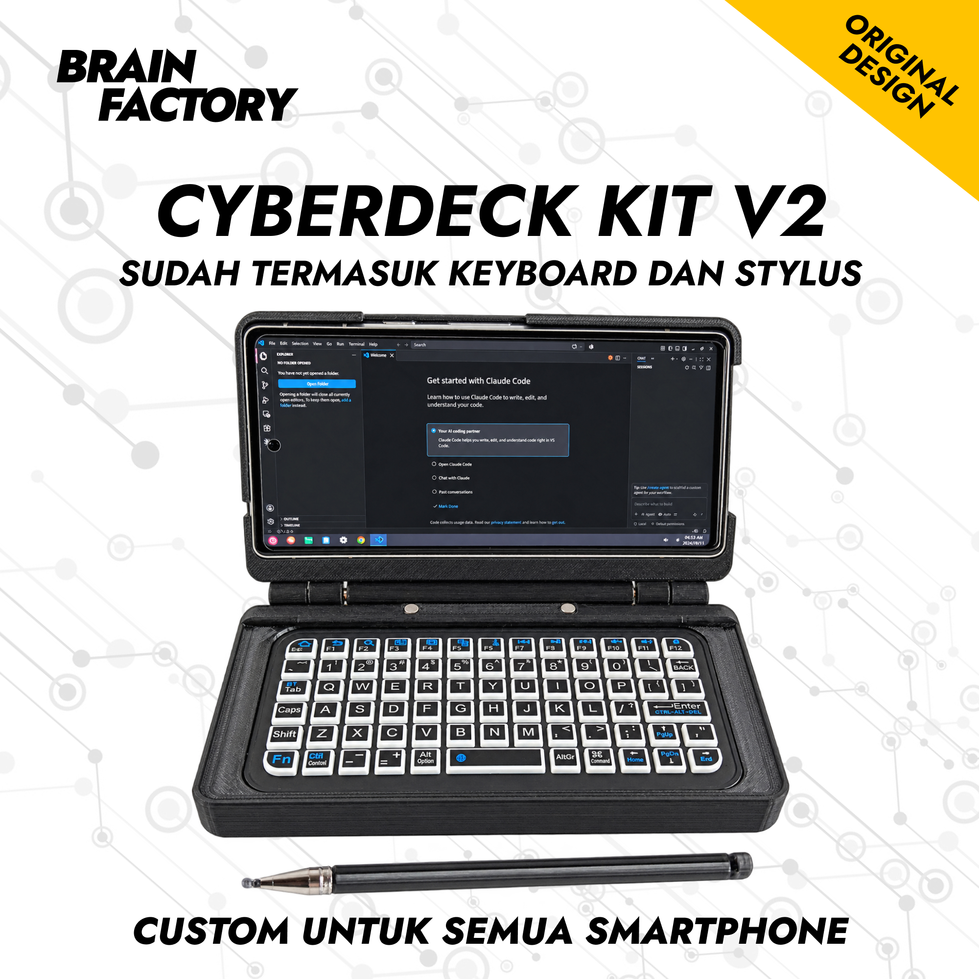 Cyberdeck Kit V2 with keyboard and stylus
